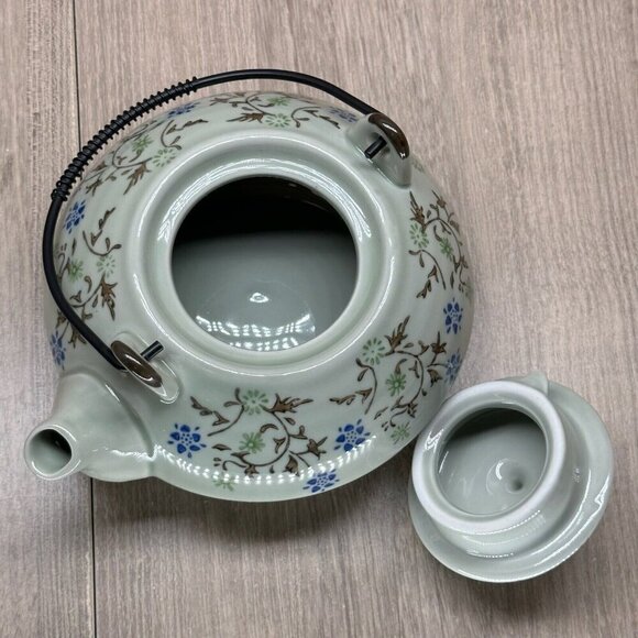 Pier 1 Import Tomoko Tea Set, Japanese Teapot with Handle and 4 Cups - Picture 6 of 16